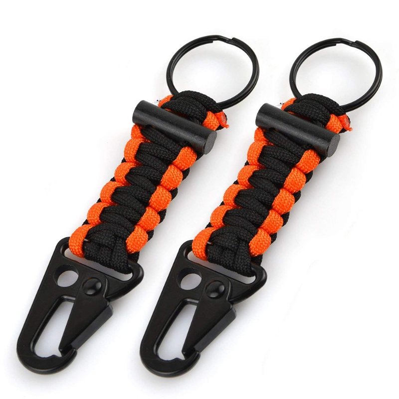 Paracord Karabińczyk Survival Brelok Firestarter 2 Opakowanie Outdoor Gear Do Wędrówek Camping Polowanie Wędkarstwo