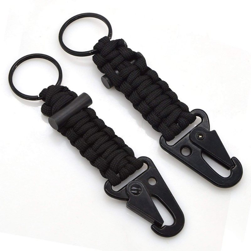 Paracord Karabińczyk Survival Brelok Firestarter 2 Opakowanie Outdoor Gear Do Wędrówek Camping Polowanie Wędkarstwo