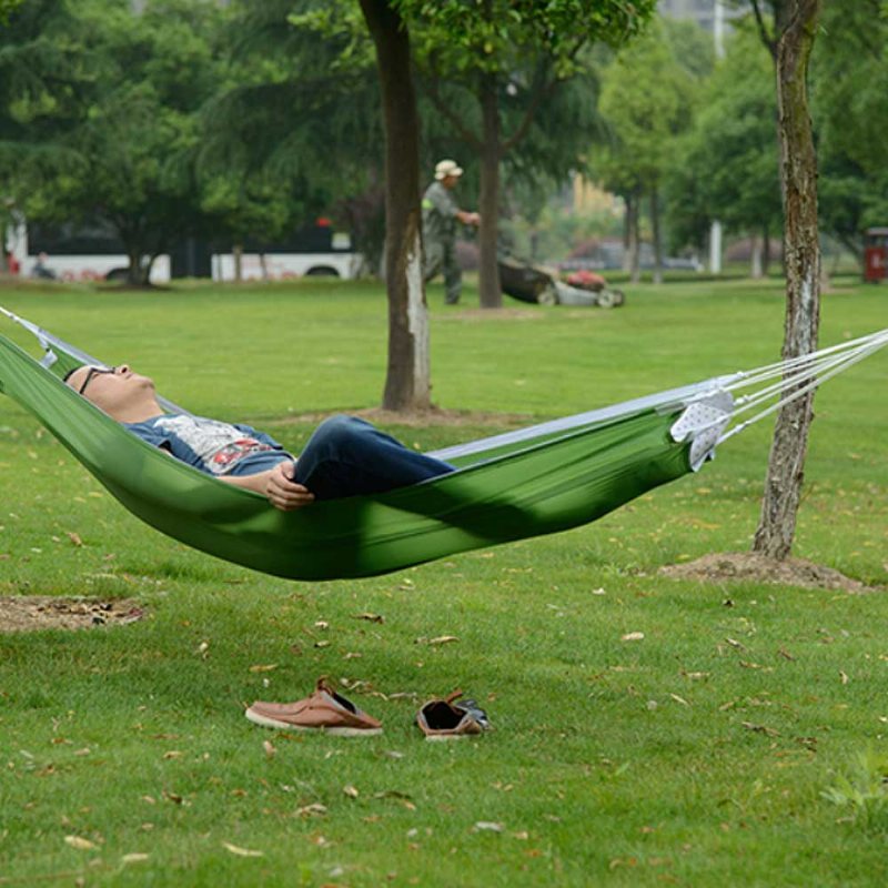 Płócienny Hamak Dla Entuzjastów Outdooru Silna Siła Nośna Łóżeczko Dziecięce Mocno Wiąże Siatkę Leisure Swing