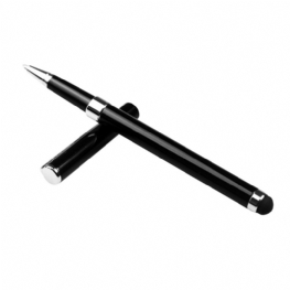 2 W 1 Czarny Metalowy Długopis Neutralny Pojemnościowy Podpis Biznesowy Ekran Dotykowy Atrament 0.5 mm