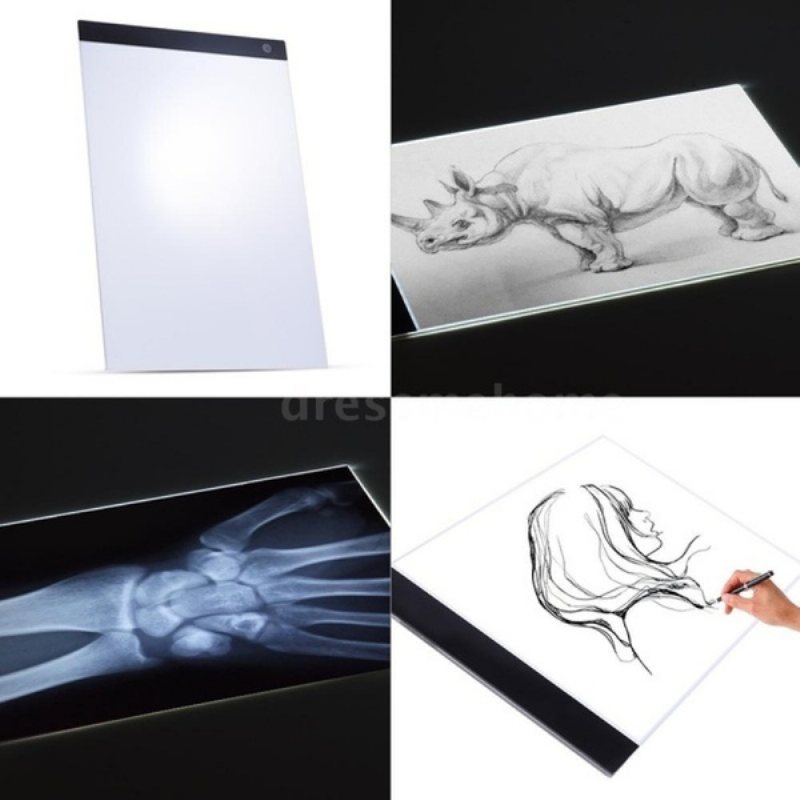 A4 Tablica Malarska Led Kreślarska Kopiuj Pad Panel Tablet Graficzny Art Craft Wzornik