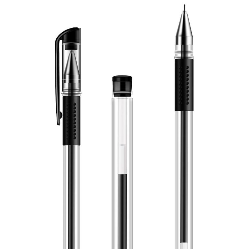 Business Carbon Bold Pen European Standard 0.5mm Pen Czarny Biznesowy Długopis Do Podpisu Żelowy Artykuły Biurowe Końcówka Igły Bullet Tip