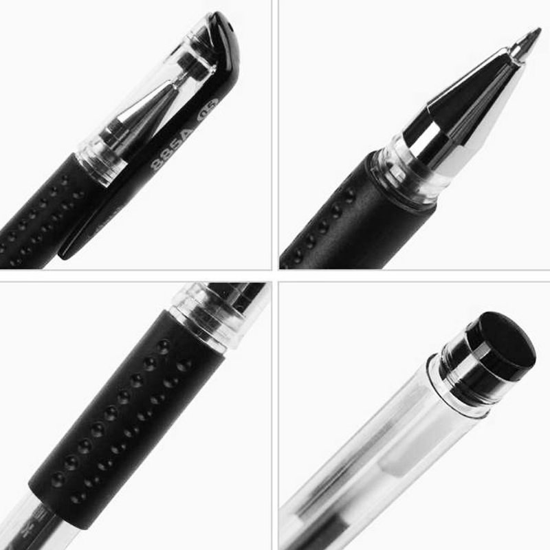 Business Carbon Bold Pen European Standard 0.5mm Pen Czarny Biznesowy Długopis Do Podpisu Żelowy Artykuły Biurowe Końcówka Igły Bullet Tip