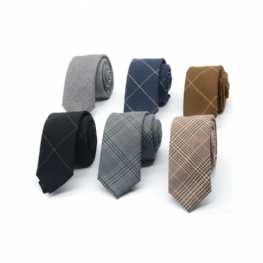 Męskie Wąskie Muszki 6 cm Rękodzieło Wyjątkowy Wzór W Paski I Siatkę Biznesowe Krawaty - Różne Style Dla Mężczyzn