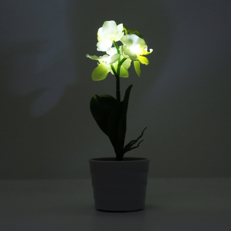 3led Solar Powered Phalaenopsis Flower Stake Garden Yard Light Krajobraz Outdoor Decor