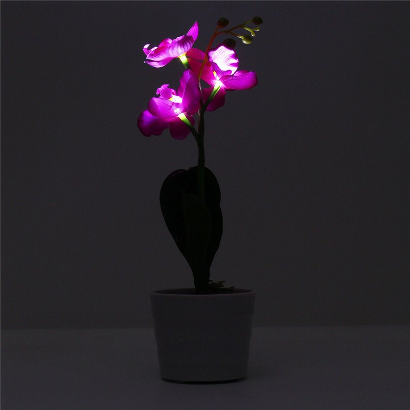 3led Solar Powered Phalaenopsis Flower Stake Garden Yard Light Krajobraz Outdoor Decor