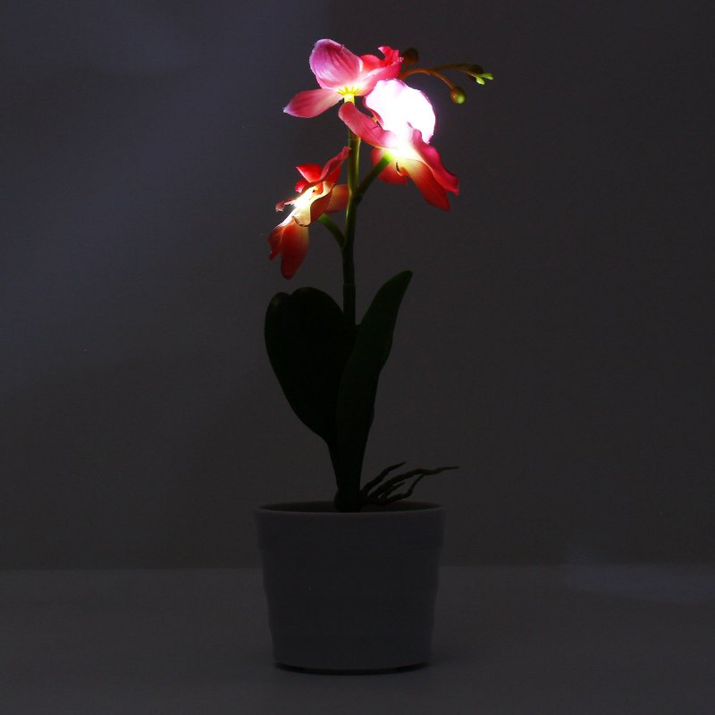 3led Solar Powered Phalaenopsis Flower Stake Garden Yard Light Krajobraz Outdoor Decor