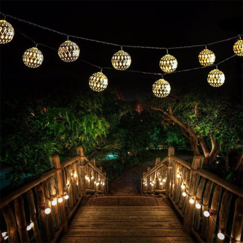 Kcasa Ssl-12 Led 4.8m 20led Ogrodnictwo Panel Słoneczny Light Ball Holiday Garden Party Wedding Decoration