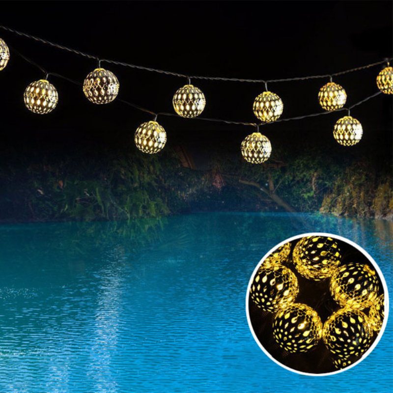 Kcasa Ssl-12 Led 4.8m 20led Ogrodnictwo Panel Słoneczny Light Ball Holiday Garden Party Wedding Decoration