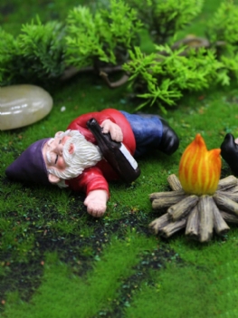 Krasnoludki Śmieszne Miniatury Baśniowy Ogród Sika Pijany Gnome Elf Ozdoby Rękodzieło Outdoor Żywica Bonsai Dekoracja Ogrodowa