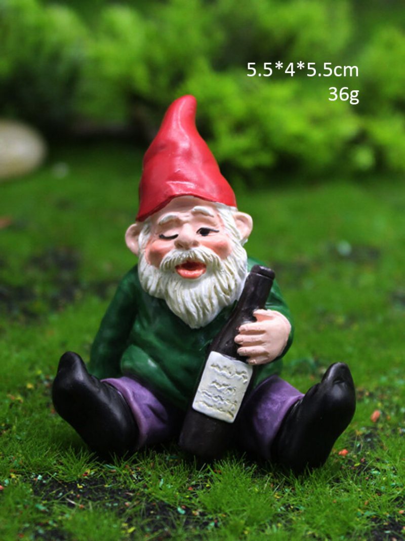 Krasnoludki Śmieszne Miniatury Baśniowy Ogród Sika Pijany Gnome Elf Ozdoby Rękodzieło Outdoor Żywica Bonsai Dekoracja Ogrodowa