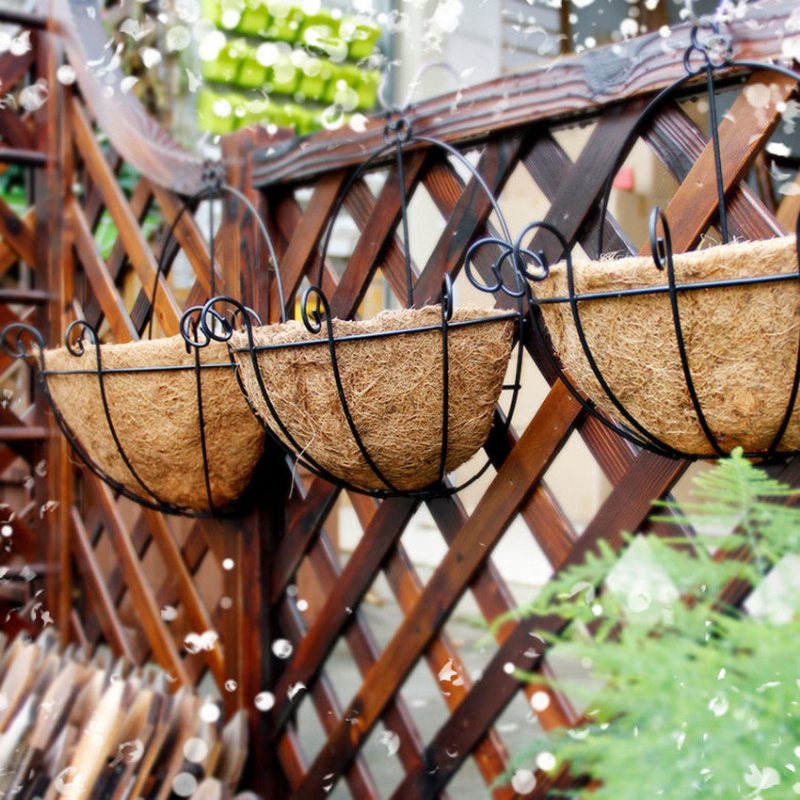 Kreatywna Żelazna Donica Do Montażu Na Ścianie Z Ekologicznym Wkładem Kokosowym Garden Balcon Home Decor