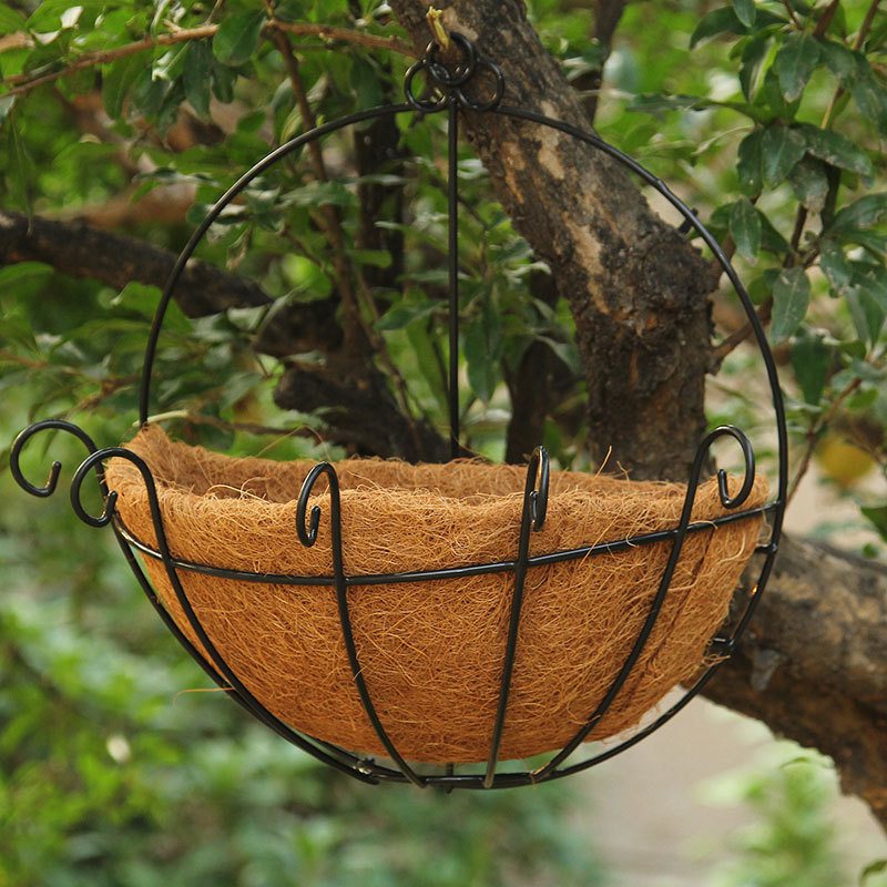 Kreatywna Żelazna Donica Do Montażu Na Ścianie Z Ekologicznym Wkładem Kokosowym Garden Balcon Home Decor