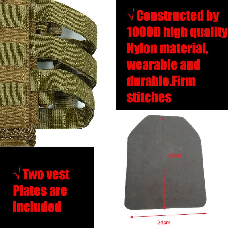 Lekka Kamizelka Molle Tactical Armor Plate Carrier Jpc Z Ładownicami Mag