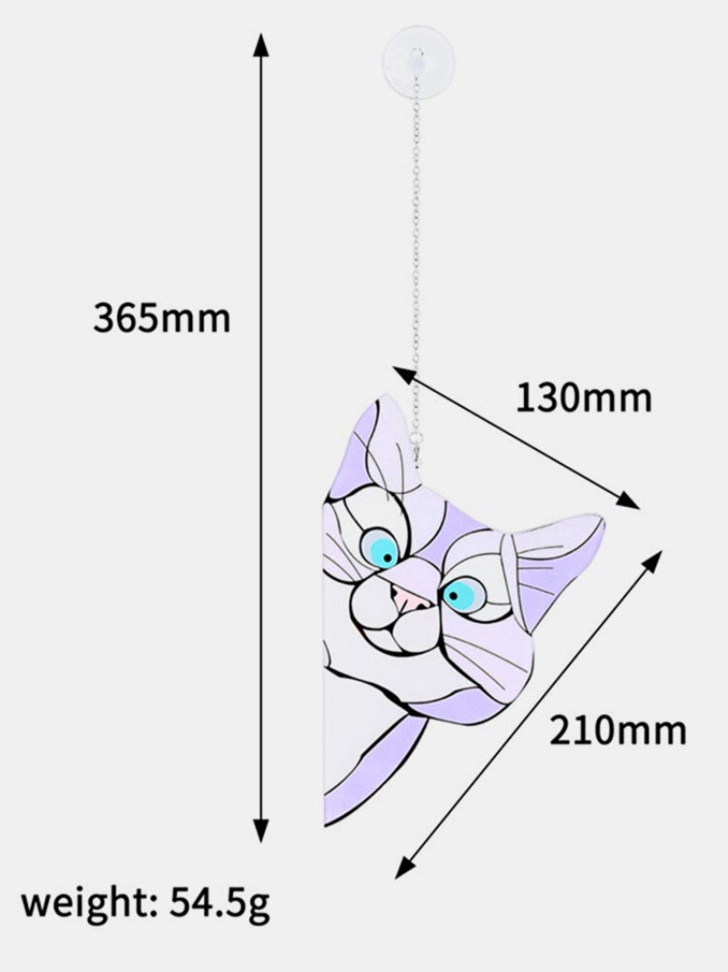 Śliczny Wzór Zwierzęcy Dekoracje Wiszące Kot/pies Drukuj Łapacz Słońca Okno Wiszący Ornament Wisiorek Do Drzwi Ściennych Do Okien Ogrodowych