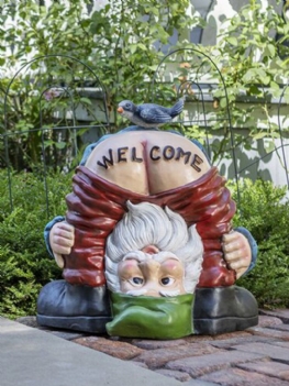 Śmieszne Pośladki Witamy Spodnie Off Gnome Karzeł Z Posągiem Ptaka Żywica Ogród Trawnik Przednie Drzwi Wystrój