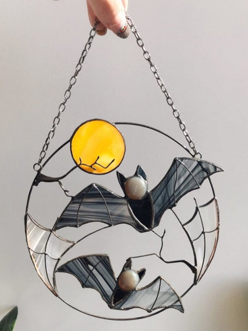 Słonecznik Kształt Nietoperza Wiatr Kuranty Kryty Odkryty Wiszący Ornament Sun Catcher Home Decor Festiwal Prezent Urodzinowy