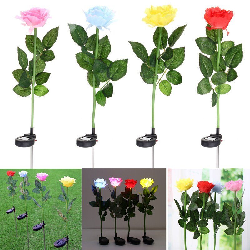 Solar Power Rose Garden Stake Lampa Krajobrazowa Outdoor Yard Light Control