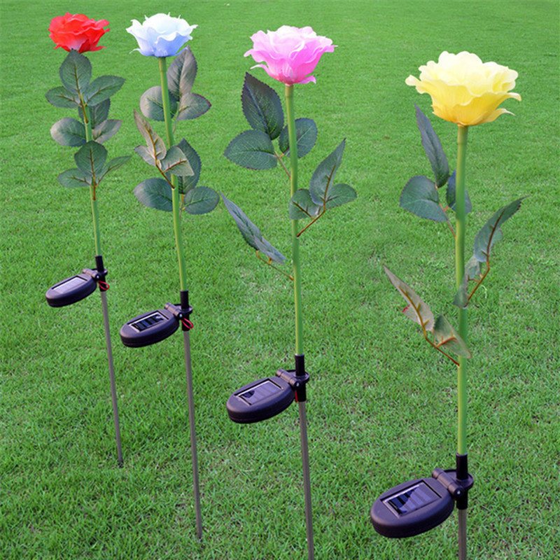 Solar Power Rose Garden Stake Lampa Krajobrazowa Outdoor Yard Light Control