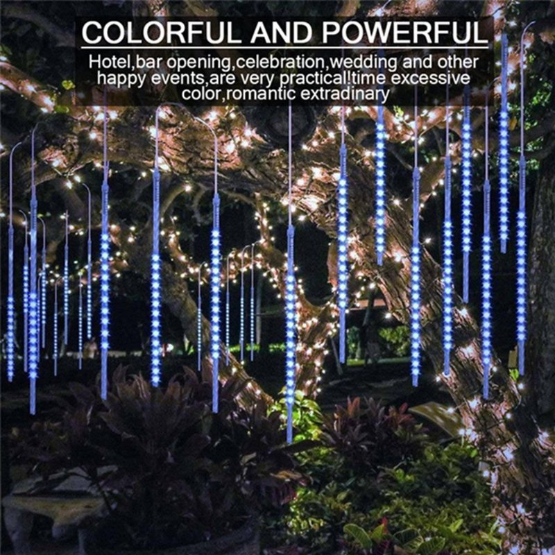 Wodoodporne Zewnętrzne Rurki Led Meteor Rain Fairy String Light Christmas Garden Użyj Domowego Ogrodu