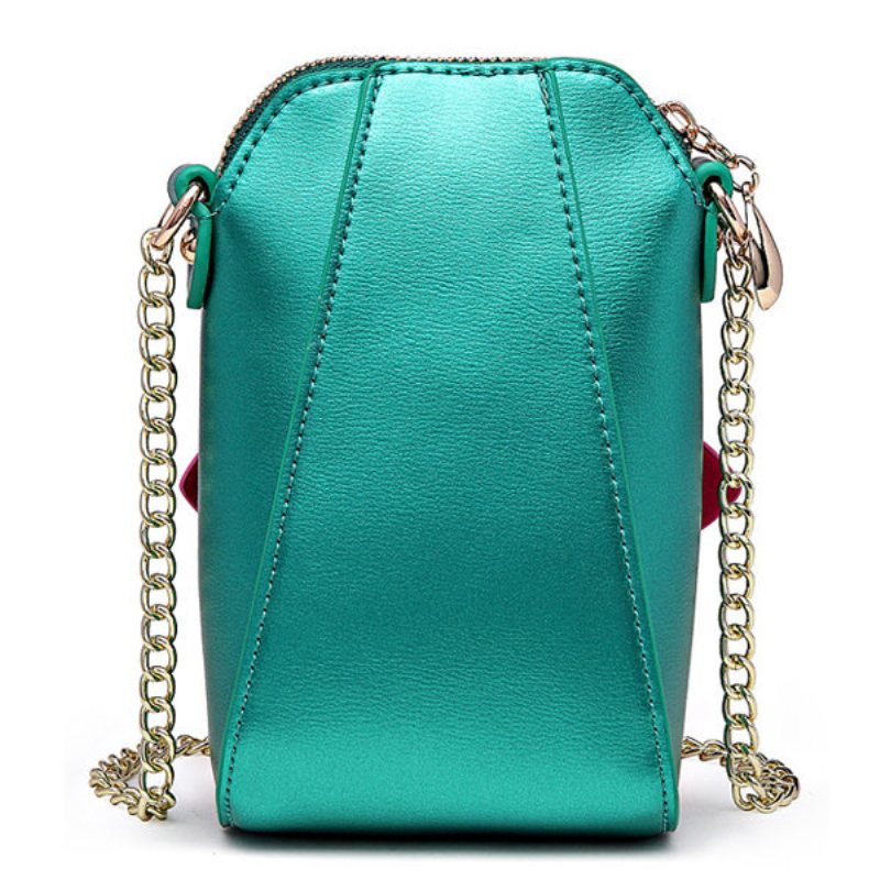 6-calowy Telefon Komórkowy Pu Leather Women National Style Flowers Chain Crossbody Torba Na Ramię