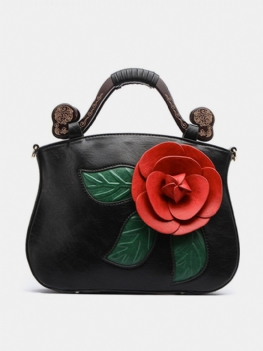 Brenice Vintage Pu Leather Rose Dekoracyjna Torebka Crossbody Dla Kobiet