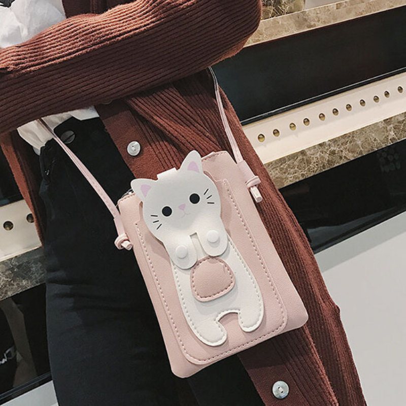 Cartoon Cat 5.5-calowa Torba Na Telefon Na Ramię Torby Crossbody Hang Bag