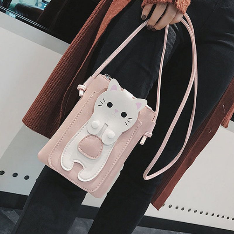 Cartoon Cat 5.5-calowa Torba Na Telefon Na Ramię Torby Crossbody Hang Bag