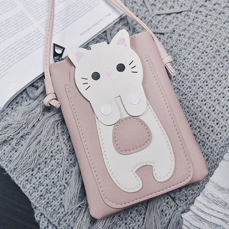 Cartoon Cat 5.5-calowa Torba Na Telefon Na Ramię Torby Crossbody Hang Bag