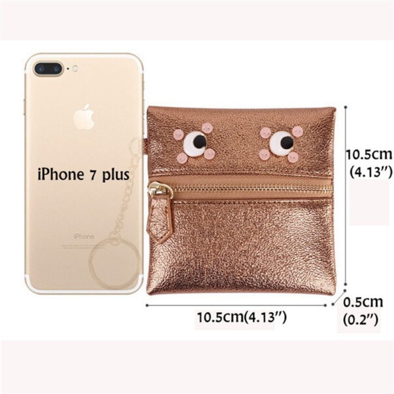 Cartoon Eyes Pearlite Layer Torby Na Monety Card Holde Key Bags Torebka