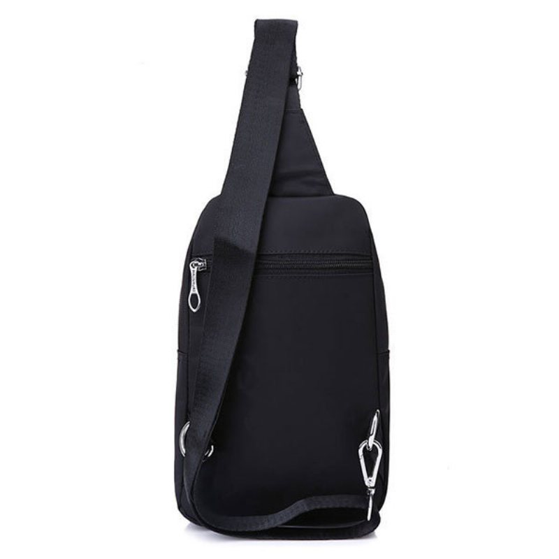 Damska Nylonowa Solidna Torba Na Klatkę Piersiową Casual Sport Crossbody Bag