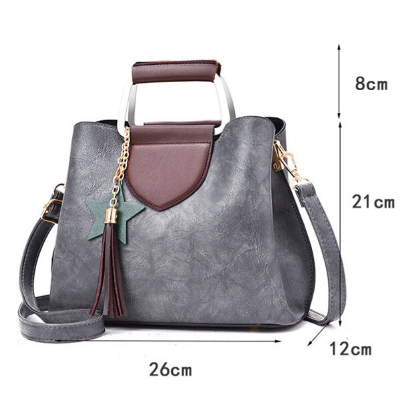 Damska Skórzana Torba Crossbody Z Woskiem Olejowym Torebka Z Uchwytem Sprzętowym