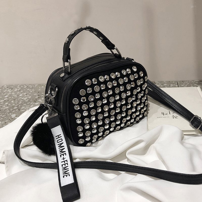 Damska Skórzana Torba Na Ramię Pełna Diamentów Lady Crossbody Bag 2023 Luksusowe Torebki Damskie Designer