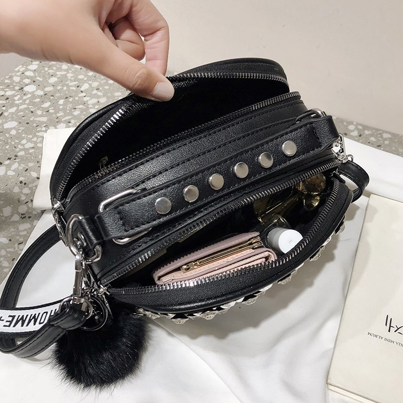 Damska Skórzana Torba Na Ramię Pełna Diamentów Lady Crossbody Bag 2023 Luksusowe Torebki Damskie Designer