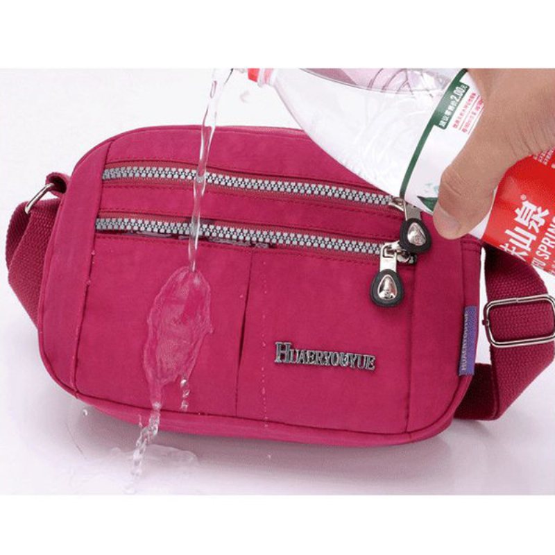 Damska Torba Crossbody Z Wieloma Kieszeniami Wodoodporna Nylonowa