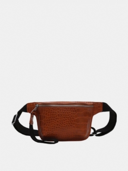 Damska Torba Na Klatkę Piersiową Ze Wzorem Krokodyla Pu Skórzana Na Talię Vintage Crossbody Bag