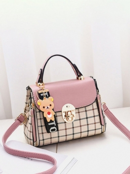 Damska Torebka W Kratę Pu Leather Cute Bear Crossbody Na Co Dzień