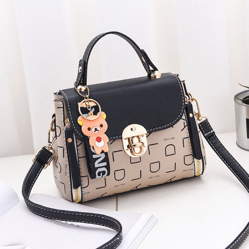 Damska Torebka W Kratę Pu Leather Cute Bear Crossbody Na Co Dzień