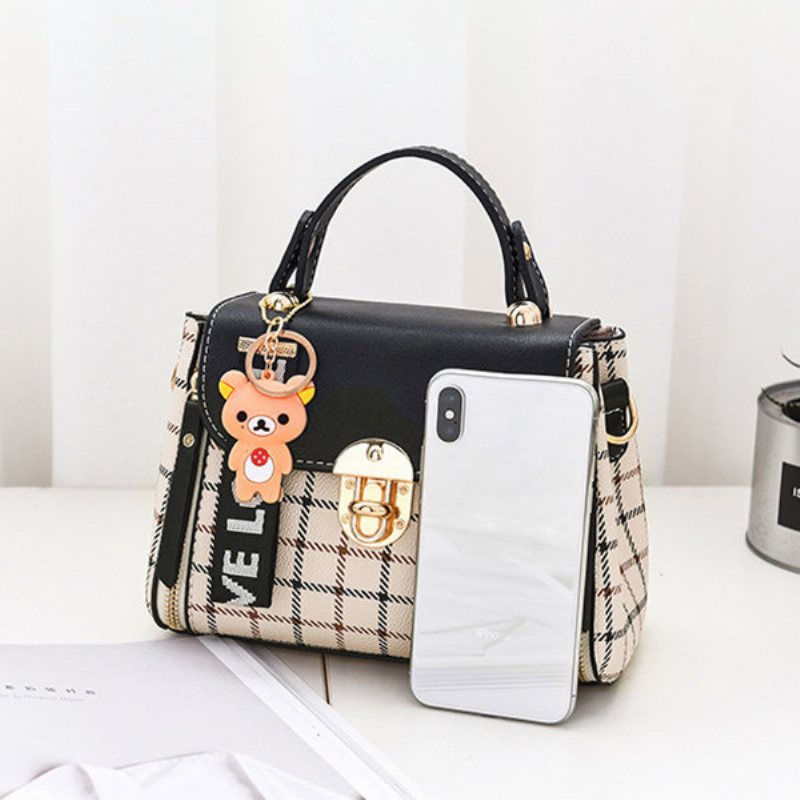 Damska Torebka W Kratę Pu Leather Cute Bear Crossbody Na Co Dzień