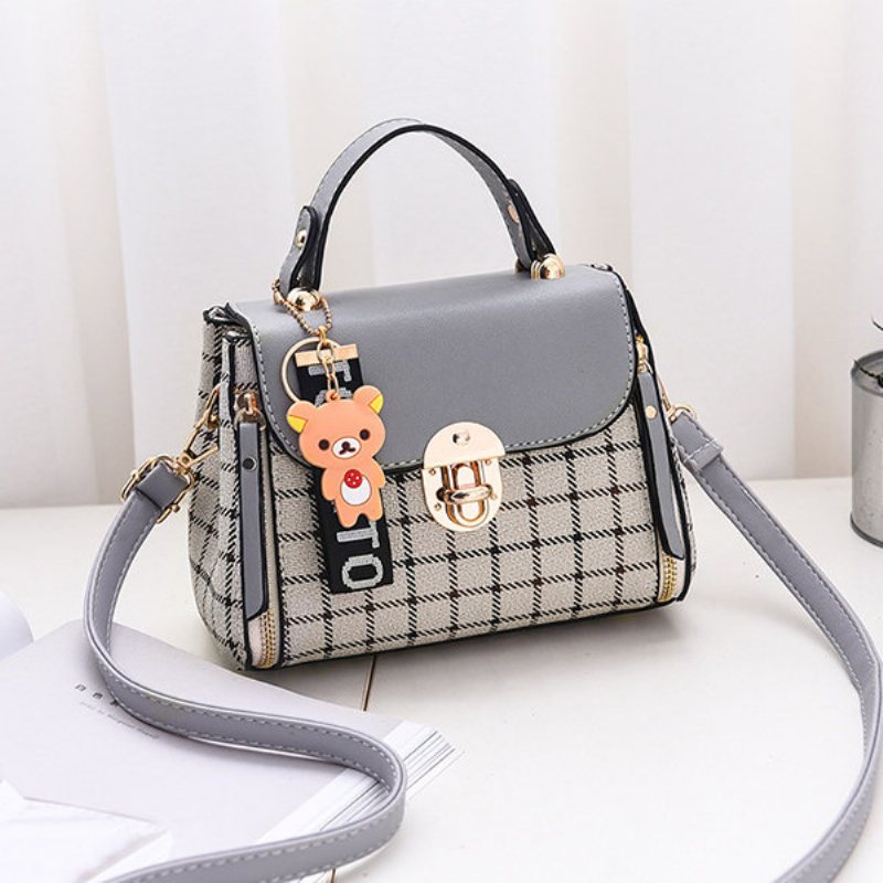 Damska Torebka W Kratę Pu Leather Cute Bear Crossbody Na Co Dzień