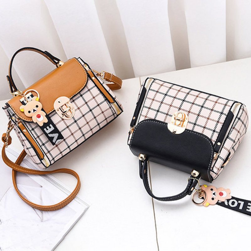 Damska Torebka W Kratę Pu Leather Cute Bear Crossbody Na Co Dzień