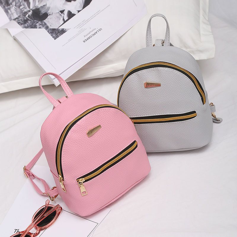 Damski Plecak Candy Color Solid Preppy Chic Mini Bag