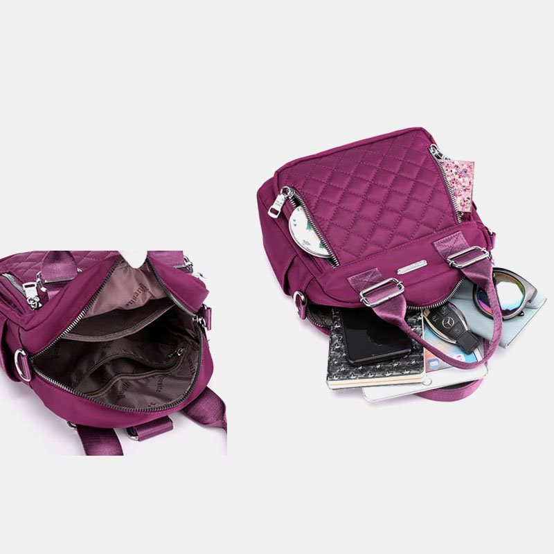 Damski Plecak Z Nylonową Torbą Crossbody