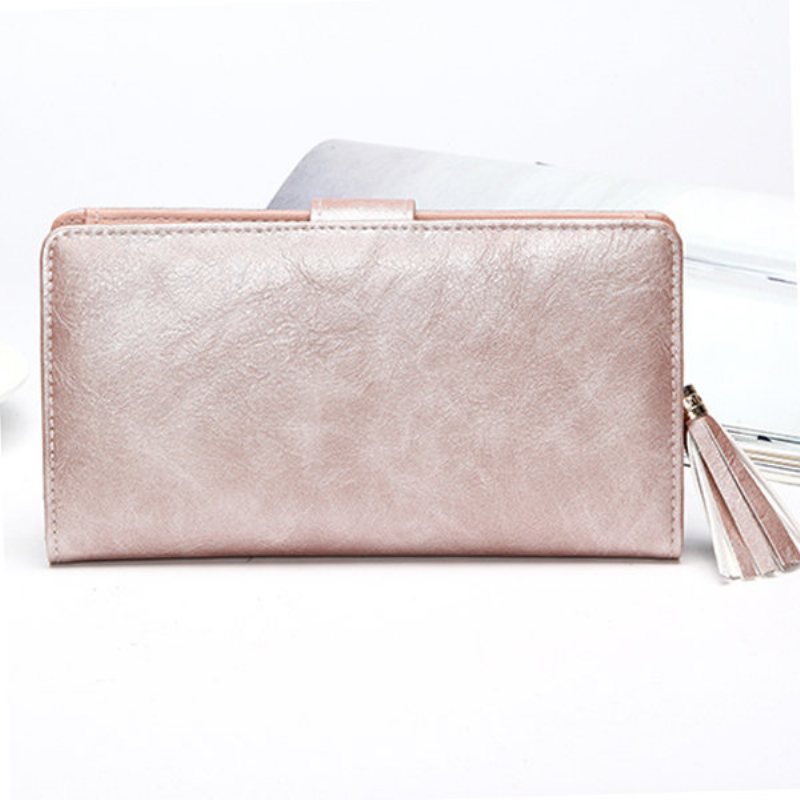 Damski Portfel Ze Skóry Pu Laser Elegancki Torebka Wristlet Wallet Clutches Bag