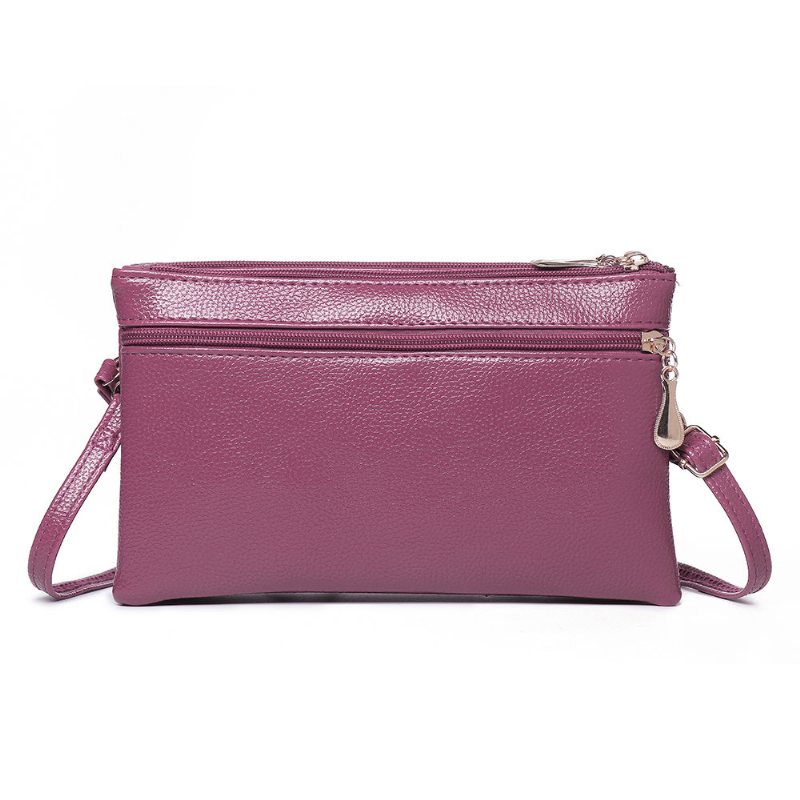 Damskie Kopertówki Ze Skóry Pu Na Co Dzień Wielofunkcyjne Torby Crossbody Solid Wallet