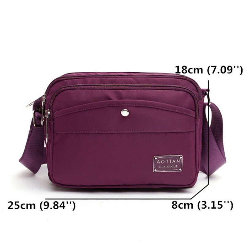 Damskie Nylonowe Wodoodporne Torby Crossbody Solidne Na Ramię Z Wieloma Gniazdami