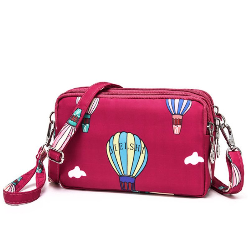 Damskie Nylonowe Wodoodporne Torby Crossbody Z Wieloma Kieszeniami Drukuj Podróżne