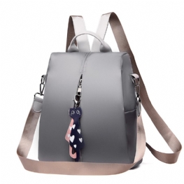 Dorywczo Antykradzieżowy Plecak Damski Fashion Simple Solid Color School Bag Torba Na Ramię Z Tkaniny Oxford Plecaki Podróżne O Dużej Pojemności