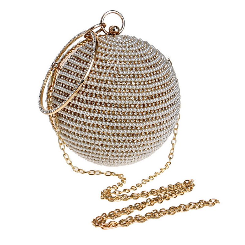 Fashion Pearl Ball Tote European Beauty Party Bag Wysokiej Jakości Poliester Evening Bag