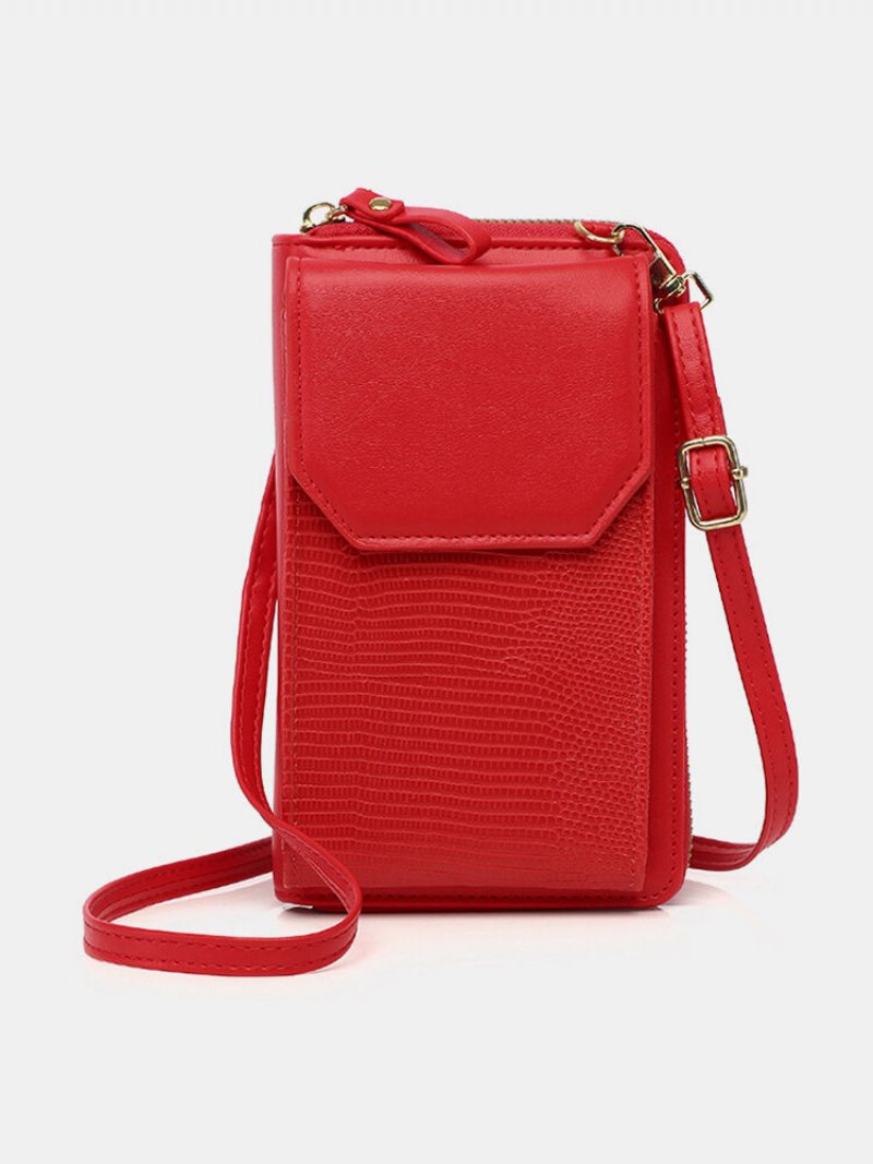 Joseko Damski Nadruk Węża Pu Faux Leather Fashion Casual Uniwersalna Torba Crossbody Na Telefon